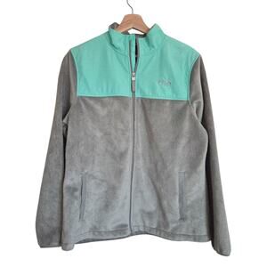 Fila Sport Soft Faux Fur Fleece Zip Up Jacket Sporty Preppy Outdoors LARGE